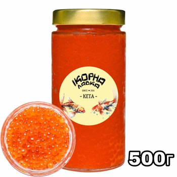 Икра кеты красная банка 500г премиум Ікорна лавка
