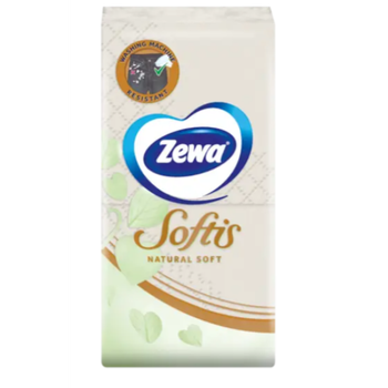 Носові хусточки Zewa Natural Soft чотиришарові 9 шт