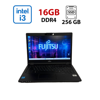 Ноутбук Fujitsu LifeBook E5411 / 14" (1920x1080) IPS / Intel Core i3-1115G4 (2 (4) ядра по 1.7 - 4.1 GHz) / 16 GB DDR4 / 256 GB SSD / Intel UHD Graphics / WebCam б/в