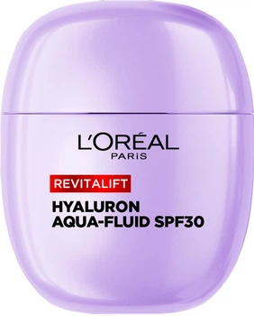Аква-флюїд для шкіри обличчя L'Oreal Paris Revitalift Filler Plumping Aqua-Fluid Moisturiser з фактором захисту SPF30 40 мл (3600524244606)