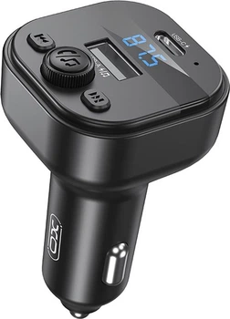 FM-трансмітер модулятор XO BCC18 Smart Bluetooth USB з дисплеєм чорний