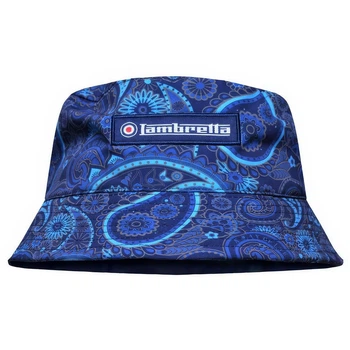 Летняя Панама унисекс Lambretta Paisley Festival Bucket Hat SS1036 Navy синяя