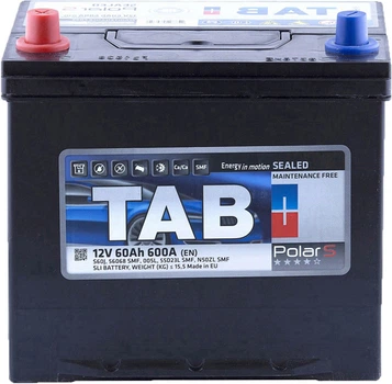 Акумулятор автомобільний 60ач 600а "+" зліва TAB, TAB POLAR 60L JIS-TA