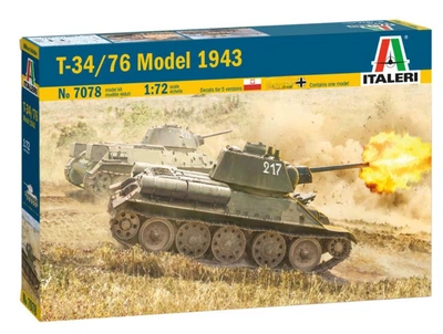 Збірна пластикова модель танка T-34/76 1:72 Italeri (7078)