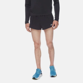 Чоловічі чорні шорти New Balance Accelerate 3 inch Split 46 (S) (MS93186BK)