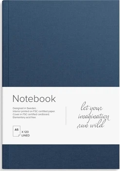 Блокнот Mayland Burde в лінійку A5 синій (7392620735107)