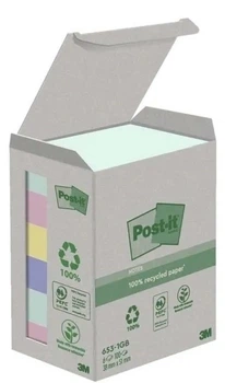 Набор бумаги для заметок 3M Recycled Notes 38 x 51 мм 100 шт (4054596928350)