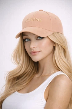 Молодежная кепка с вышивкой CLN One-size 54-57см Персиковый