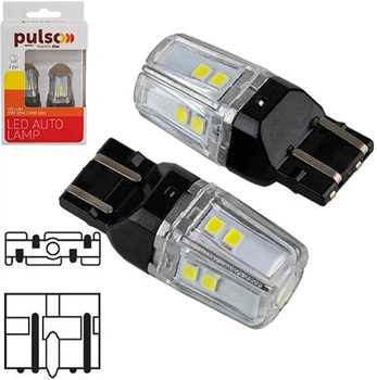 Лампа Pulso габаритная LED 7443 W3x16q 12SMD-2835 2 контакта 9-36v 550 100lm White (LP-66443W)