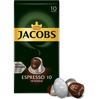 Кофе Jacobs Espresso 10 Intenso в капсулах совместимы с Nespresso 10 шт (8711000371183) (343083)