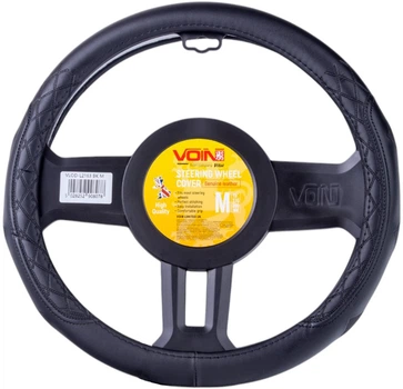 Чехол руля Voin VLOD-L2163 BK M кожанный один шов Черный (VLOD-L2163 BK M (25))