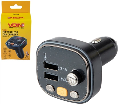 FM-трансмиттер Voin W-3320 12-24V 2 USB 3.1A Bluetooth 5.0 Hands-free ambient light