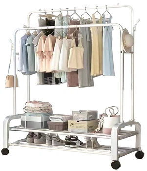 Wieszak wielofunkcyjny Hedo 81437 na ubrania wolnostojący 135 x 162 cm Biały (5904041146114)