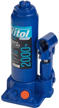 Домкрат гидравлический бутылочный Vitol 2 т 181-345 мм 2.63 кг (T90204 ДБ-02006)