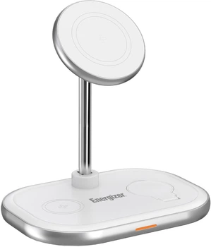 Зарядное устройство Energizer WCP303 3-in-1 15W Magnetic Wireless Fast Charger White (WCP303)