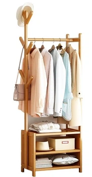 Вішак для одягу Hedo 82720 з бамбука з тримачем для аксесуарів у вигляді дерева (5904041139918)