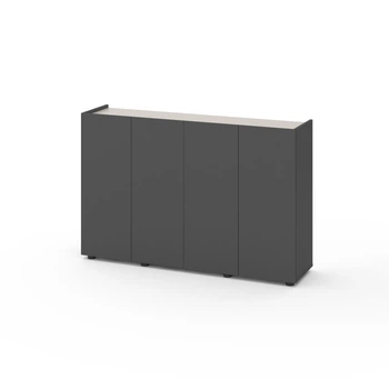 Комод Metkas Home B020 1400x350x920 мм, ЛДСП, Антрацит-Кашемір (MB020AK)