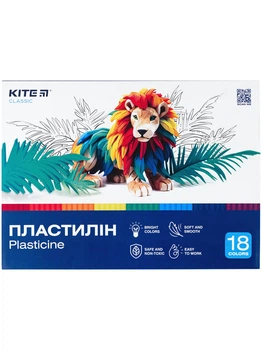 Пластилін 18 кол. 360 г KITE Classic (K-085) 4063276208422