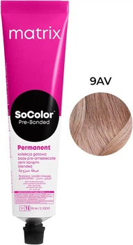 Крем-краска для волос Matrix SoColor Pre-Bonded 9AV Очень светлый пепельный блондин фиолетовый 90 мл