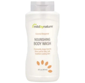 Гель для душу поживний, кокос та бергамот Mild By Nature Hydrating Body Wash, 473 мл