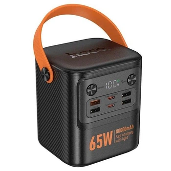 Павербанк для ноутбука HOCO J152 Pro 80000mAh/65W/222Wh Power Bank QC3.0+PD3.0 з ЛІХТАРИКОМ Black