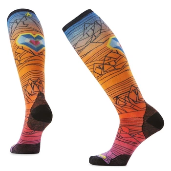 Шкарпетки Smartwool Ski Zero Cushion Geo Peaks Print OTC L Multi Color Smart Wool (1033-SW 002896.L17-L)