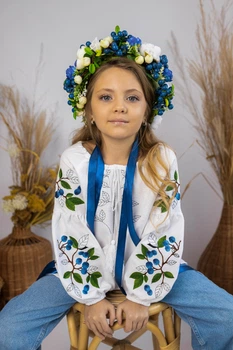 Вишиванка для дівчинки Trend Лохина 128 Білий (SOLDLOH)