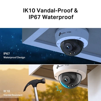 IP-камера TP-Link VIGI C250 5МП 2.8мм для видеонаблюдения со встроенным микрофоном и защитой IP67 (587182)