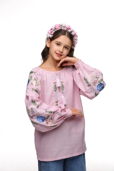 Вишиванка для дівчинки Trend Ранок 128 Рожевий (SOLDRANRO)