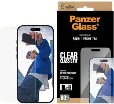 Захисне скло Panzer Glass Classic Fit with EasyAligner для Apple iPhone Air Transparent (PG48789)