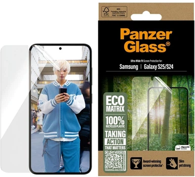 Захисна плівка Panzer Glass ECO MATRIX Ultra-Wide Fit для Samsung Galaxy S25 Transparent (PGRMUWFG38388)