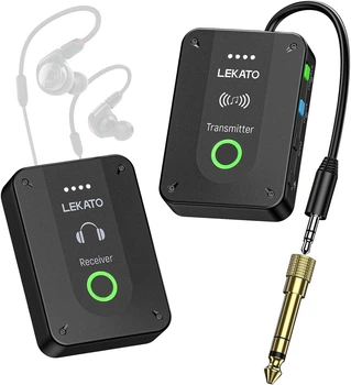 LEKATO MS-02 Беспроводная система ушных мониторов с низкой задержкой 2.4G для музыкантов, певцов и студий звукозаписи