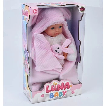 Лялька Luna п'є-пісяє, ковдра, пляшечка