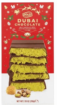 Дубайський молочний шоколад Bolci Dubai Chocolate Milk Kadayif Pistachio 200г.