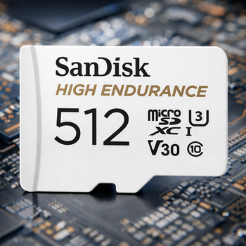 Карта памяти microSDXC (UHS-1 U3) SanDisk High Endurance 512Gb class 10 V30 (100Mb/s)