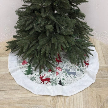 Юбка под елку X-mas Red Fir Trees Ø 100 см белая