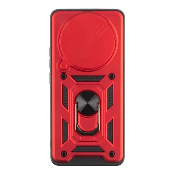 Чехол накладка Guard Shield Armor с кольцом для Xiaomi Redmi Note 14 Pro+ 5G Red