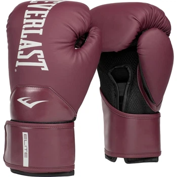 Перчатки боксерские Everlast ELITE 2 BOXING GLOVES бордовые (12 унций) P00003301