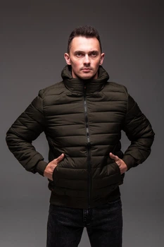 Куртка чоловіча демісезонна стьобана 2XL хакі 4412320s4
