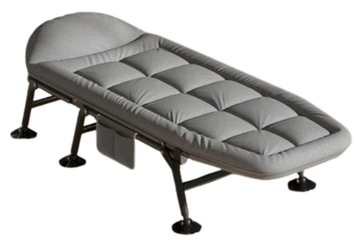 Розкладне ліжко Hedo Premium туристичне 63 x 195 x 32 см Темно-сіре 96884 (5904041147425)