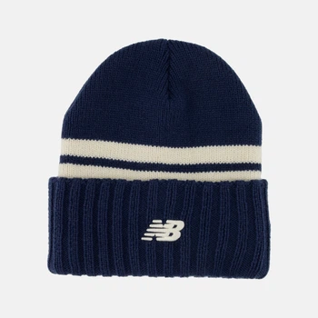 Синяя шапка New Balance Striped Knit Hat (LAH01053NNY)