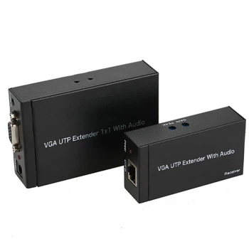VGA удлинитель по RJ45 витой паре со звуком, активный до 300м Без бренда