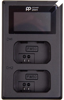 Зарядное устройство PowerPlant Sony NP-FW50 для двух аккумуляторов, LED экран (CH980567)