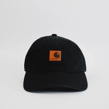Кепка бавовняна Carhartt бейсболка унісекс всесезонна на кожен день One Size чорного кольору