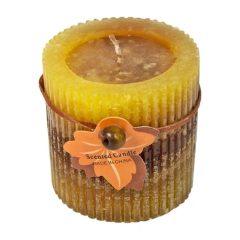 Арома свеча пеньковая Scented Candle столбик овальная высотой 7 см Коричневый(7G-F-6360C)