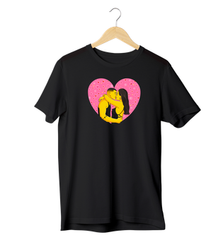 Футболка Ponty Shop з вашим фото «Сімпсони серце LOVE» - Чорний - L