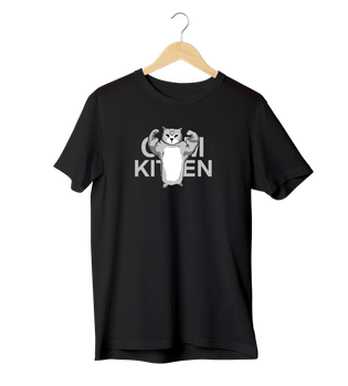 Футболка Ponty Shop чоловіча «Gym Kitten» - Чорний - L