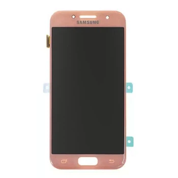 Дисплей (екран) Samsung A320 Galaxy A3 Duos, З сенсорним склом, Без рамки, Super Amoled, Рожевий - 395384