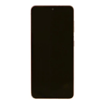 Дисплей (екран) Samsung G991 Galaxy S21, З сенсорним склом, З рамкою, OLED, Рожевий - 222515