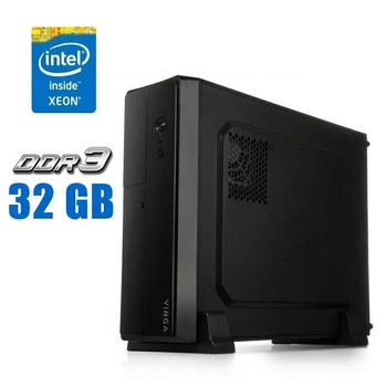 Рабочая станция Vinga CS313B SFF / Intel Xeon E5-2695 v2 (12 (24) ядер 2.4 - 3.2 GHz) / 32 GB DDR3 / 240 GB SSD / Win 10 Pro б/у